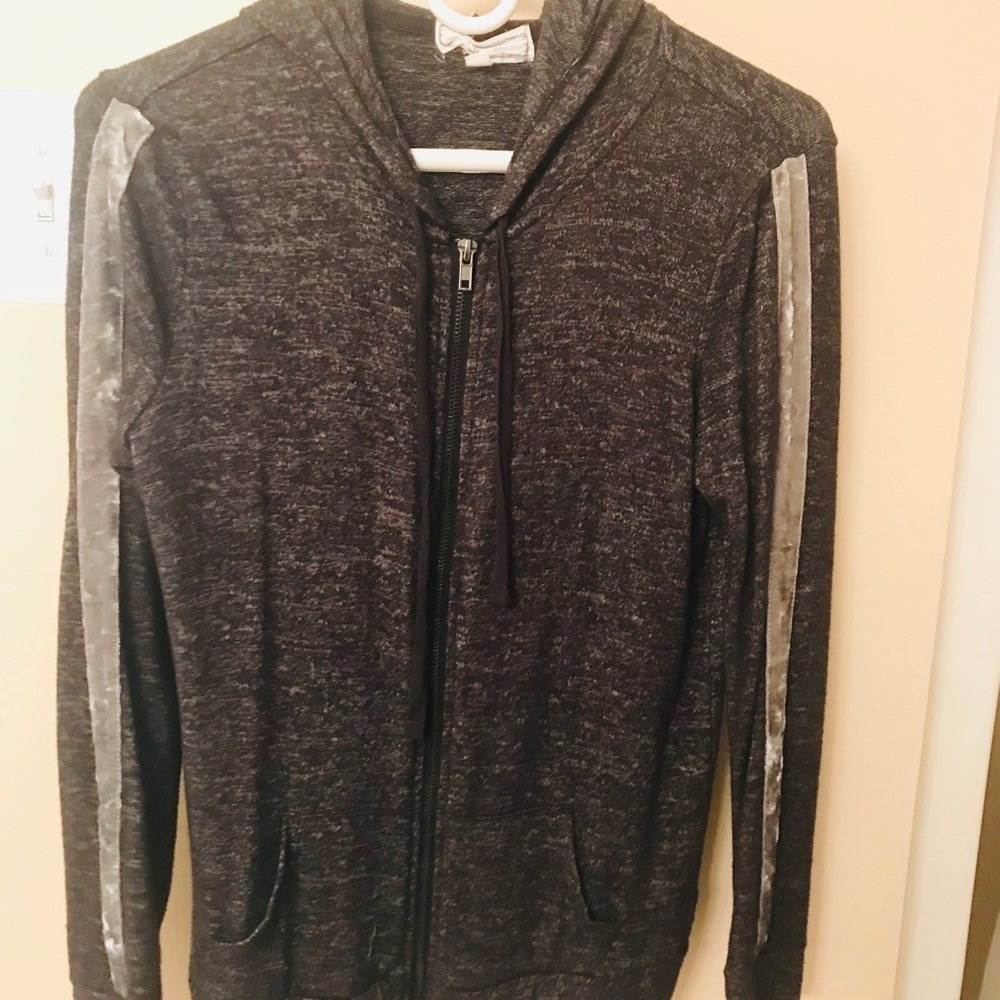 💫 HIPPIE ROSE Black Zip Up Jacket